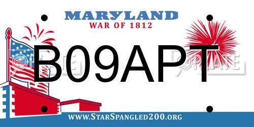 B09APT Maryland License Plate