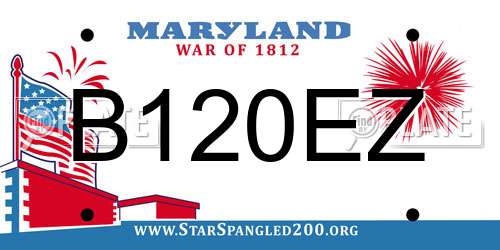 B120EZ Maryland License Plate