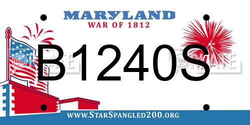 B1240S Maryland License Plate