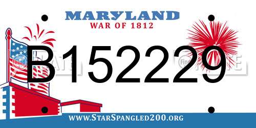 B152229 Maryland License Plate