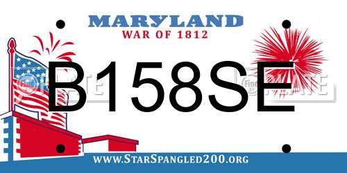 B158SE Maryland License Plate