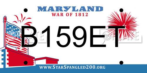 B159ET Maryland License Plate