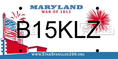 B15KLZ Maryland License Plate