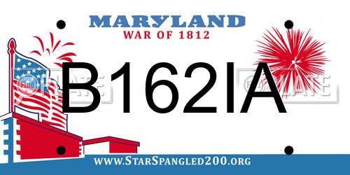 B162IA Maryland License Plate
