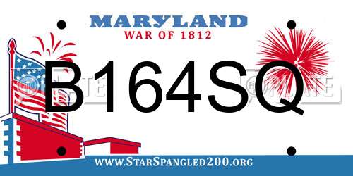 B164SQ Maryland License Plate