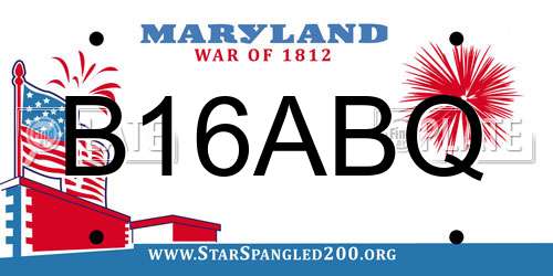 B16ABQ Maryland License Plate