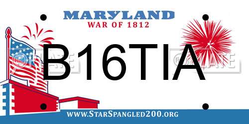 B16TIA Maryland License Plate