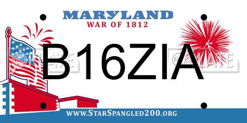B16ZIA Maryland License Plate