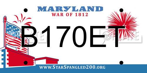 B170ET Maryland License Plate