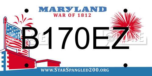 B170EZ Maryland License Plate