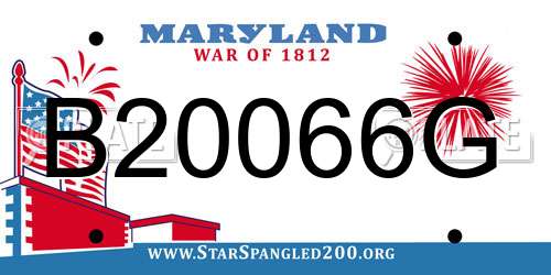 B20066G Maryland License Plate