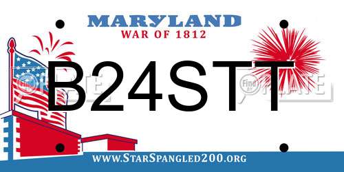 B24STT Maryland License Plate