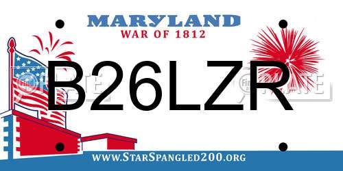 B26LZR Maryland License Plate