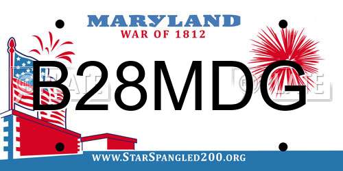 B28MDG Maryland License Plate
