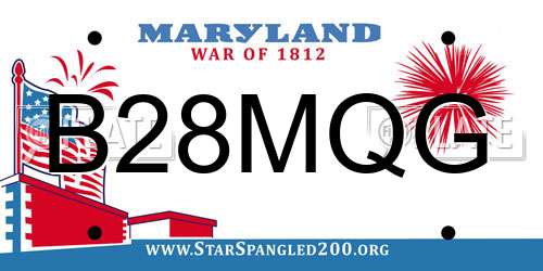 B28MQG Maryland License Plate