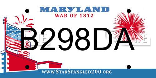 B298DA Maryland License Plate