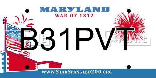 B31PVT Maryland License Plate