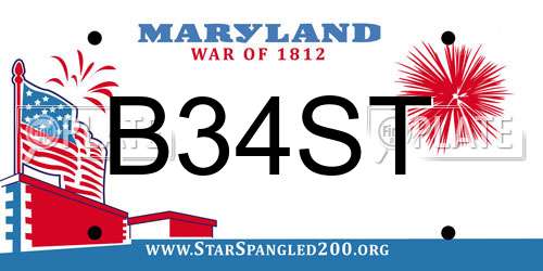 B34ST Maryland License Plate
