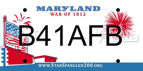 B41AFB Maryland License Plate