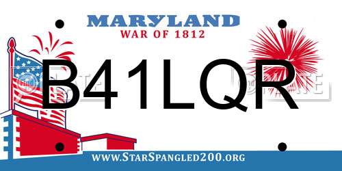 B41LQR Maryland License Plate