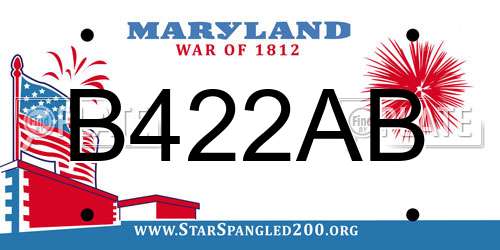 B422AB Maryland License Plate