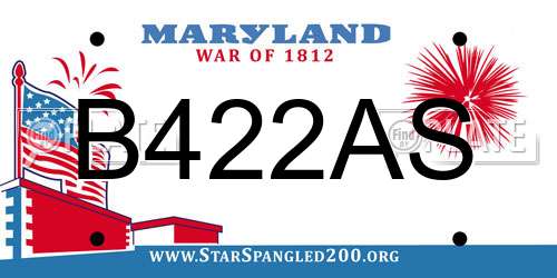 B422AS Maryland License Plate