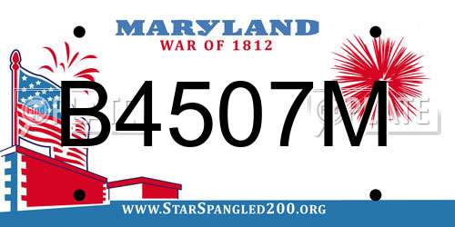 B4507M Maryland License Plate