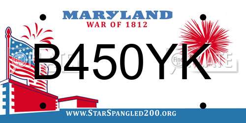 B450YK Maryland License Plate