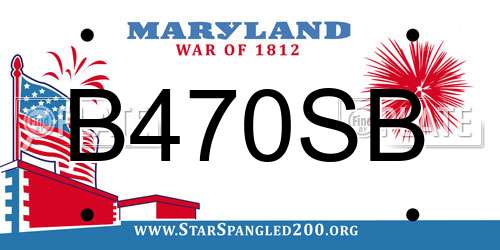 B470SB Maryland License Plate