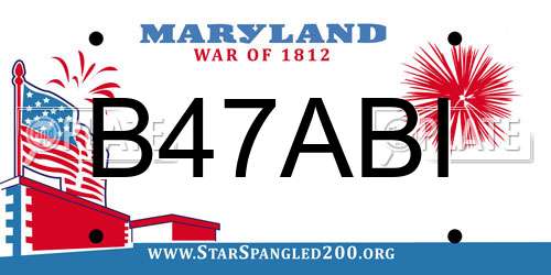 B47ABI Maryland License Plate