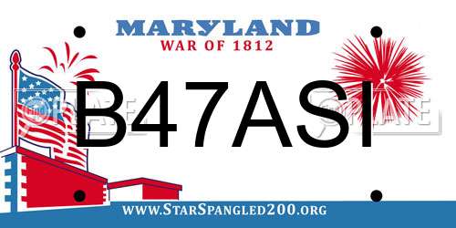 B47ASI Maryland License Plate