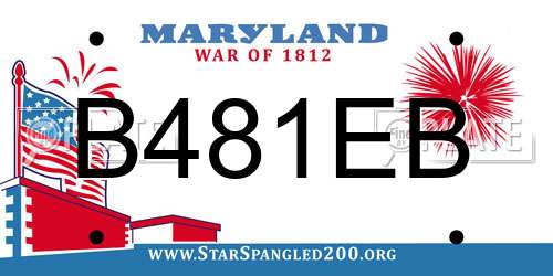 B481EB Maryland License Plate
