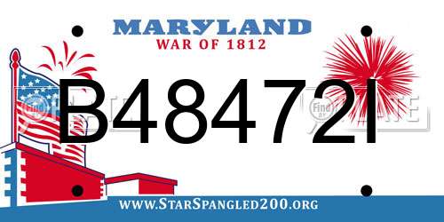B48472I Maryland License Plate
