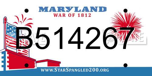 B514267 Maryland License Plate