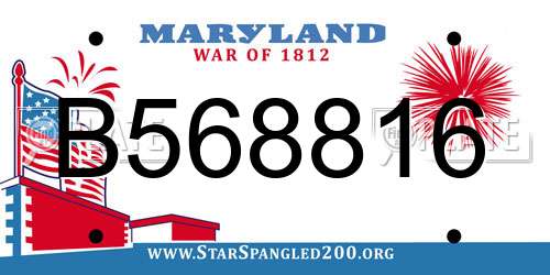 B568816 Maryland License Plate
