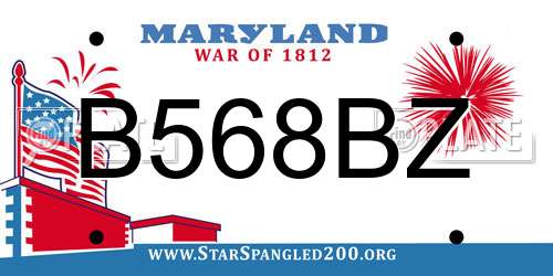B568BZ Maryland License Plate