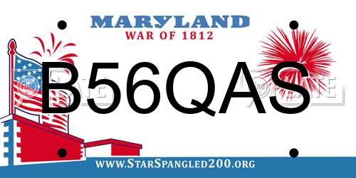 B56QAS Maryland License Plate