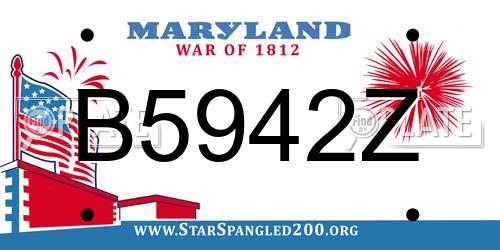 B5942Z Maryland License Plate