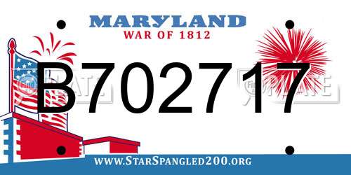 B702717 Maryland License Plate