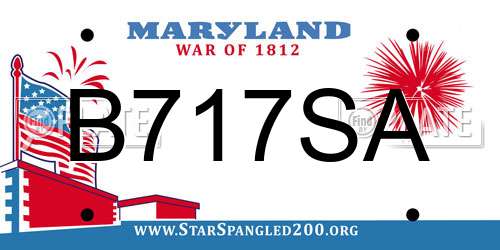 B717SA Maryland License Plate