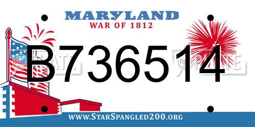 B736514 Maryland License Plate