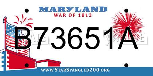 B73651A Maryland License Plate
