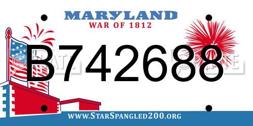 B742688 Maryland License Plate