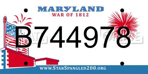 B744978 Maryland License Plate