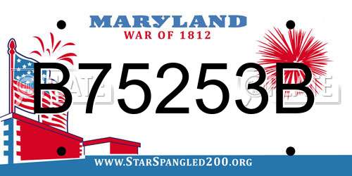 B75253B Maryland License Plate