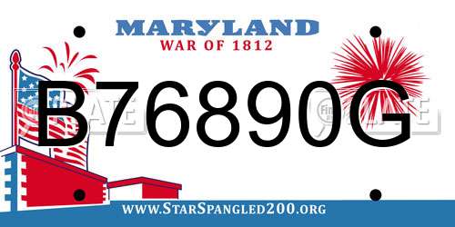 B76890G Maryland License Plate