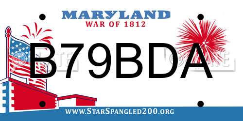 B79BDA Maryland License Plate