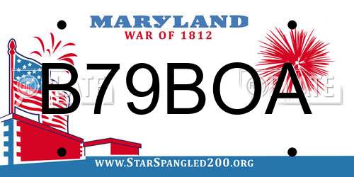 B79BOA Maryland License Plate