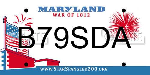 B79SDA Maryland License Plate