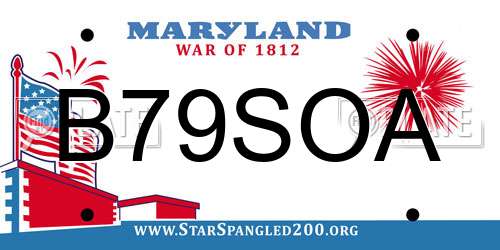 B79SOA Maryland License Plate